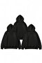 Unisex Black & Black & Black 3-Piece Straight Deal Pack 3 Thread O Oversized Sweatshirt - 2