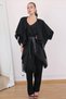 Women's Black Mesh Detailed Shalwar Suit - 3