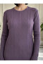 Crew Neck Stretch Fabric Late Motherhood Blouse / Lilac - 4