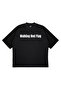 Unisex Oversize Walking Red Flag Printed Boxy Fit Thick Fabric (240Gsm) T-Shirt