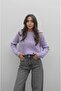 Lilac Hair Braided Knitwear Sweater