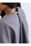 Mg Trend'En Lcw Waikiki Gray Crew Neck Scarf Women's Cashmere Coat - 4