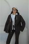 Brown Garni Detailed Quilted Coat