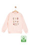 Girl's Sweatshirt Pink Long Sleeve Floral Pattern Children's Sweatshirt - 2