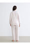Lcw Dream Ecru Plus Size Embroidered Women's Pajama Set - 4