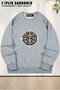 Unisex One Piece Straw Hat Emblem Printed Oversized Crew Neck Sweatshirt