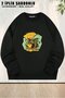 Unisex Psychology Owl Book Glasses Printed Oversized Crew Neck Sweatshirt