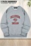 Unisex Young Royals School Logo Printed Oversized Crew Neck Sweatshirt