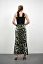 Patterned Satin Skirt - Satin Skirt - Long Skirt / Code Multicolor - 3