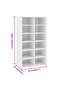 Shoe Rack White 54x34x100.5 cm Engineered Wood - 5