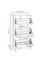 Shoe Cabinet HAMAR Honey Brown 59.5x35x117 cm Solid Wood Pine - 3