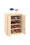 Shoe Cabinet 60x35x80 cm Solid Wood Pine - 2