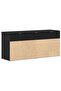Shoe Bench Black 102x30.5x45 cm Engineered Wood - 5