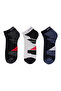 Ankle Socks Men's Sneaker Half-Terry 3 Pairs – Dark Gray, Blue, Black - 5