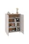 Shoe Cabinet HAMAR White 85x40x108 cm Solid Wood Pine - 5
