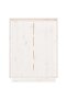 Shoe Cabinet White 60x35x80 cm Solid Wood Pine - 4