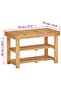Shoe Rack 70x32x46 cm Solid Acacia Wood - 5