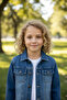 Unisex Children's Double Pocket Buttoned Denim Boys' Jacket - 3