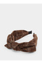 Brown Plaid Knot Headband