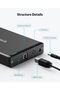 3.5 External Hard Drive Enclosure USB3.0 Aluminum SATA HDD/SSD Hard Disk Case - 4