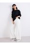 Women Pintuck Detail Wide Leg Jeans - 2