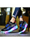 LED Flash Light Fashion Shiny Sneaker Skate Heelys Shoes With Wheels And Lightning Sole - 2