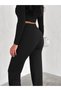 Women Ribbed High Waist Pants - 2
