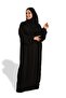 Black Two Piece Prayer Dress Viscose Plain 2504_01 - 2