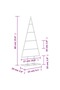 Metal Christmas Tree for Decoration Black 60 cm - 6