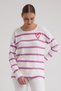 Striped Boat Neck Sleeveless Sweater - 7