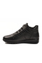 Black Genuine Leather Ankle Length Women's Boots Plv1540 Z - 4