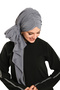 Anthracite Practical Ready-To-Wear Bonnet Shawl Chiffon Draped 2507_25 - 3