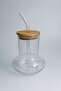 Borosilicate Glass Cup with Bamboo Lid Kw-1064 - 3