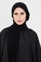 Black Practical Ready-To-Wear Hijab Bonnet with Sandy Neck Collar and Snap Fasteners 2505_01 - 5