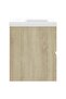 Sink Cabinet With Basin | Sonoma oak, white | Engineered wood, ceramic - 7