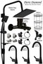 Matte Black Bathroom, Sink, Kitchen Faucets Faucet Fixture Robot Shower Accessory Sink Shower Set
