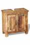 Bathroom Vanity Cabinet with Mirror Solid Mango Wood - 7
