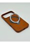 Luxury Faux Leather MagSafe Phone Case with Magnetic Ring Stand - iPhone 17 Pro Max Cover - 2