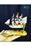 Handmade Wooden Sailboat Pen Holder 14cm Office Gift - 2