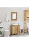 Bathroom Vanity Cabinet with Mirror Solid Mango Wood