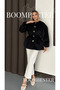 Women's Fox Cashmere Balloon Sleeve Short Coat – |   Oversized Buy Gathered Design - 3