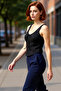 Stylish Linen Blend Crew Neck Suspender Blouse for Summer Casual Combos