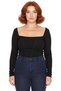 Women's Ecru Fitted Piped Detail Knitted Crop Blouse Ideal for Spring Autumn with Cool & Comfort Style - 3