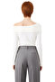 Women's Asymmetrical Collar Accessory Detail Fitted Long Sleeve Knitted Quality Stylish Comfortable Modern - 4