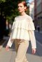 Women's Crew Neck Chiffon Blouse Button down Long Sleeve Ideal for Daily Wear Quality Stylish Comfortable