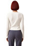 Women's Asymmetrical Collar Textured Long Sleeve Bodycon Stretchy Knitted Quality Stylish Comfortable Modern - 4