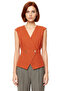 Women's Linen Look V-Neck Sleeveless Blouse Cotton Summer Casual Distinguished Material High Quality - 3