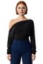 Women's Boat Neck Agraf Detailed Fitted Long Sleeve Knitted Blouse Ideal for Stylish Evening Outfits - 3