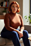Women's Mock Neck Bodycon Corded Fabric Knitted Bodycone Blouse Plus Size Daily Comfortable - 2