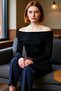 Women's Carmen Collar Fitted Viscose Ribbed Blouse with Low Sleeve Detail Casual for Daily Use Gray Color - 2